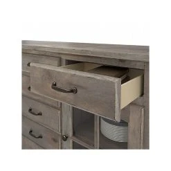 Bush Furniture Leonis 3-Drawer Buffet Cabinet, Letter/Legal, Lakewood Gray, 62" (LNT162LGSU) -Staples Department Store sp145952696 sc7