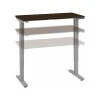 Bush Business Furniture Move 40 Series 28"-48" Adjustable Standing Desk, Mocha Cherry/Cool Gray Metallic (M4S4830MRSK)