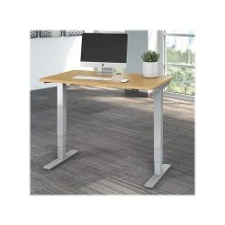 Bush Business Furniture Move 40 Series 28"-48" Adjustable Standing Desk, Natural Maple/Cool Gray Metallic (M4S4830ACSK) -Staples Department Store sp145952782 sc7