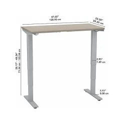 Bush Business Furniture Move 40 Series 28"-48" Adjustable Standing Desk, Sand Oak/Cool Gray Metallic (M4S4824SOSK) -Staples Department Store sp145952818 sc7