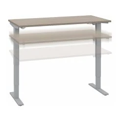 Bush Business Furniture Move 40 Series 28"-48" Adjustable Standing Desk, Sand Oak/Cool Gray Metallic (M4S6030SOSK)