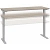 Bush Business Furniture Move 40 Series 28"-48" Adjustable Standing Desk, Sand Oak/Cool Gray Metallic (M4S7230SOSK)
