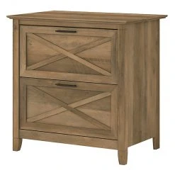 Bush Furniture Key West 2-Drawer Lateral File Cabinet, Letter/Legal, Reclaimed Pine, 30" (KWF130RCP-03)