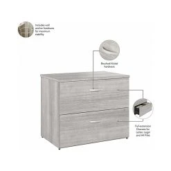 Bush Business Furniture Hybrid 2-Drawer Lateral File Cabinet, Letter/Legal, Platinum Gray, 36" (HYF136PGSU-Z) -Staples Department Store sp147695940 sc7