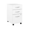 Bush Business Furniture Hybrid 3-Drawer Mobile File Cabinet, Letter/Legal, White, 20" (HYF216WHSU-Z)
