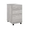 Bush Business Furniture Hybrid 3-Drawer Mobile File Cabinet, Letter/Legal, Platinum Gray, 20" (HYF216PGSU-Z)