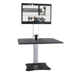 Staples Department Store 25 Victor Technology 28" W High Rise™ Electric Single Monitor Standing Desk, Laminate Wood (DC400)