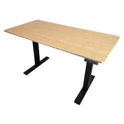 Uncaged Ergonomics Rise Up Electric Adjustable Height Standing Desk With Natural Bamboo Desktop Gray Frame, Black Desktop (RUbb) -Staples Department Store sp148973732 sc7