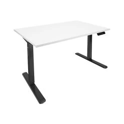 Staples Department Store 15 Mount-It! 30"-49"H Adjustable Electric Sit-Stand Desk, White/Black (MI-18063)