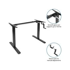 Mount-It! 30"-50"H Adjustable Hand Crank Sit-Stand Desk, Brown/Black (MI-18071) -Staples Department Store sp161464415 sc7