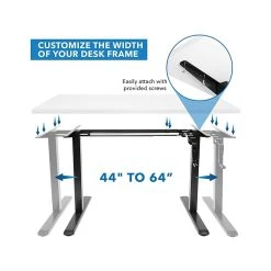 Mount-It! 30"-50"H Adjustable Hand Crank Sit-Stand Desk, White/Black (MI-18070) 5 Mount-It! 30"-50"H Adjustable Hand Crank Sit-Stand Desk, White/Black (MI-18070) -Staples Department Store sp161464423 sc7