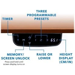 Mount-It! 25"-51"H Adjustable Electric Sit-Stand Desk, Brown/White (MI-18068) -Staples Department Store sp161464442 sc7