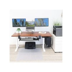Mount-It! 25"-51"H Adjustable Electric Sit-Stand Desk, Brown/White (MI-18068) -Staples Department Store sp161464444 sc7