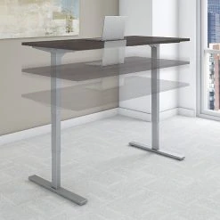 Bush Business Furniture Move 80 Series 23''-49'' Adjustable Standing Desk, Storm Gray/Cool Gray Metallic (HAT7230SGK) 10 Bush Business Furniture Move 80 Series 23''-49'' Adjustable Standing Desk, Storm Gray/Cool Gray Metallic (HAT7230SGK) -Staples Department Store sp164436582 sc7