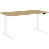 Humanscale Float 26"-46"H Rectangular Adjustable Standing Desk, Bamboo/White (FTF3060BM.WFH_FNWM63R.WFH)
