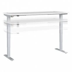 Bush Business Furniture Move 40 Series 28''-48'' Adjustable Standing Desk, White/Cool Gray Metallic (M4S7230WHSK)