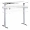 Bush Business Furniture Move 40 Series 28''-48'' Adjustable Standing Desk, White/Cool Gray Metallic (M4S4824WHSK)
