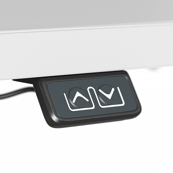 Bush Business Furniture Move 40 Series 28''-48'' Adjustable Standing Desk, White/Cool Gray Metallic (M4S6030WHSK) 6 Bush Business Furniture Move 40 Series 28''-48'' Adjustable Standing Desk, White/Cool Gray Metallic (M4S6030WHSK) - Image 6