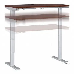 Bush Business Furniture Move 40 Series 28''-48'' Adjustable Standing Desk, Hansen Cherry/Cool Gray Metallic (M4S4824HCSK)