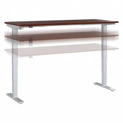 Bush Business Furniture Move 40 Series 28''-48'' Adjustable Standing Desk, Hansen Cherry/Cool Gray Metallic (M4S7230HCSK)