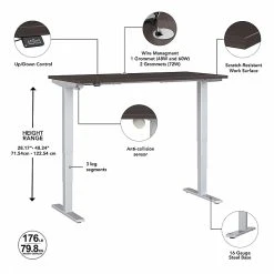 Bush Business Furniture Move 40 Series 28''-48'' Adjustable Standing Desk, Storm Gray/Cool Gray Metallic (M4S4824SGSK) -Staples Department Store sp166198220 sc7