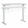 Bush Business Furniture Move 40 Series 28''-48'' Adjustable Standing Desk, White/Cool Gray Metallic (M4S6030WHSK)