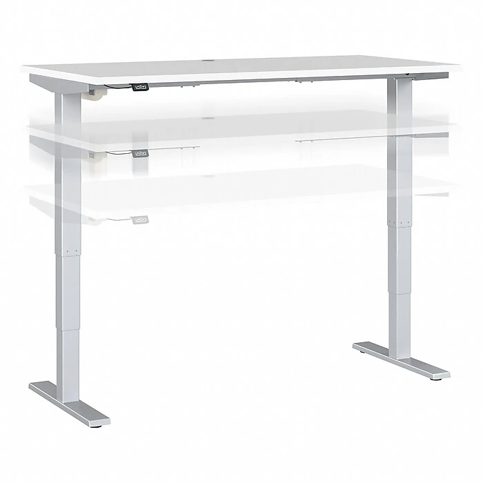 Bush Business Furniture Move 40 Series 28''-48'' Adjustable Standing Desk, White/Cool Gray Metallic (M4S6030WHSK) 1 Bush Business Furniture Move 40 Series 28''-48'' Adjustable Standing Desk, White/Cool Gray Metallic (M4S6030WHSK)