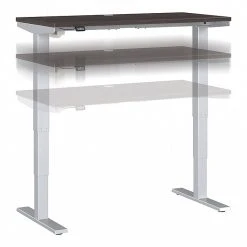 Bush Business Furniture Move 40 Series 28''-48'' Adjustable Standing Desk, Storm Gray/Cool Gray Metallic (M4S4824SGSK)