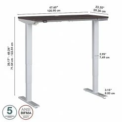 Bush Business Furniture Move 40 Series 28''-48'' Adjustable Standing Desk, Storm Gray/Cool Gray Metallic (M4S4824SGSK) -Staples Department Store sp166198425 sc7