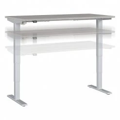 Bush Business Furniture Move 40 Series 28"-48" Adjustable Standing Desk, Platinum Gray/Cool Gray Metallic (M4S6030PGSK)