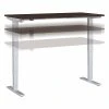 Bush Business Furniture Move 40 Series 28"-48" Adjustable Standing Desk, Black Walnut/Cool Gray Metallic (M4S6030BWSK)
