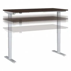 Bush Business Furniture Move 40 Series 28"-48" Adjustable Standing Desk, Black Walnut/Cool Gray Metallic (M4S6030BWSK)