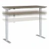 Bush Business Furniture Move 40 Series 28"-48" Adjustable Standing Desk, Modern Hickory/Cool Gray Metallic (M4S6030MHSK)