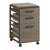 Bush Furniture Refinery 3-Drawer Vertical File Cabinet, Mobile/Pedestal, Letter, Restored Gray, 18" (RFF116RTG-03)