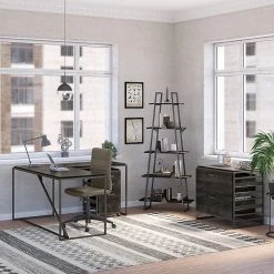 Bush Furniture Refinery 2-Drawer Lateral File Cabinet, Letter/Legal, Dark Gray Hickory, 32" (RFF132GH-03) -Staples Department Store sp168941444 sc7