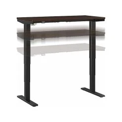 Bush Business Furniture Move 40 28"-48"H Electric Adjustable Standing Desk, Black Walnut/Black (M4S4824BWBK)