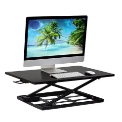 Mount-It! 32" Height Adjustable Sit Stand Desk Converter, Black (MI-7929BLK)