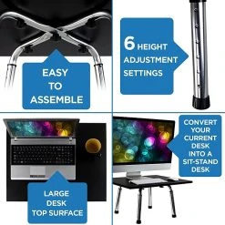 Mount-It! 18" Standing Desk Height Adjustable Tabletop Converter, Black (MI-7932) -Staples Department Store sp17662727 sc7