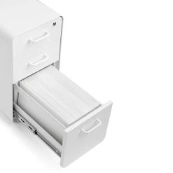 Poppin White Slim Stow 3-Drawer Vertical File Cabinet, White (104667) -Staples Department Store sp17784616 sc7