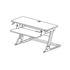 LifeFlo Ergonomics Clarity Sit Or Stand Workstation For Desktop 6.2”H X 35.4”W X 23.2”D, Black (LFO-OL2914-B -Staples Department Store sp20168317 sc7