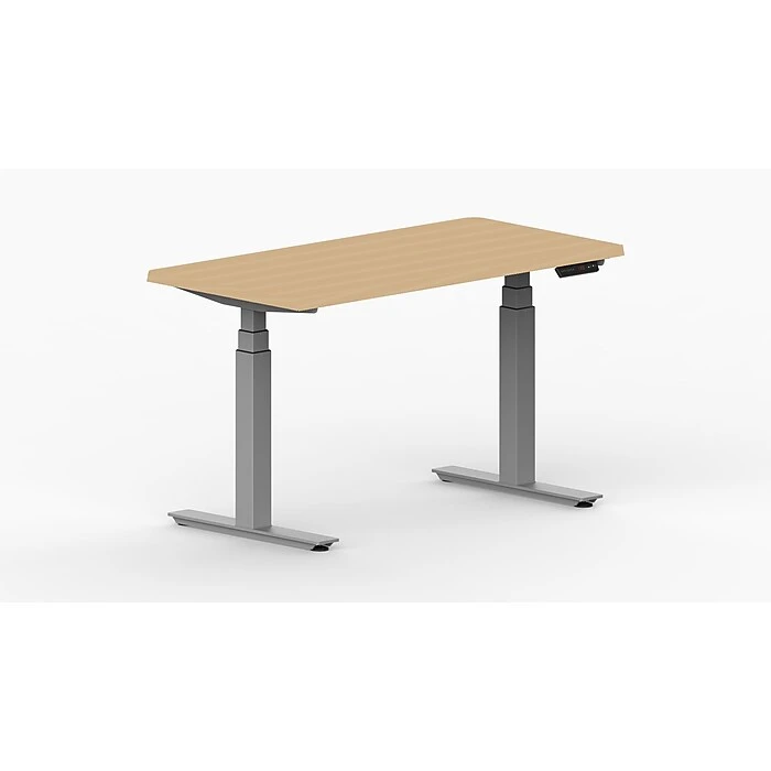 LifeFlo Ergonomics Height Adjustable Desk, 48" W X 24" D X 1 1/8" Thick, Maple (LFO-4824-E2-MA) 1 LifeFlo Ergonomics Height Adjustable Desk, 48" W X 24" D X 1 1/8" Thick, Maple (LFO-4824-E2-MA)