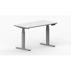 LifeFlo Ergonomics Height Adjustable Desk, 60" W X 30" D X 1 1/8" Thick, White (LFO-6030-E2-WH)
