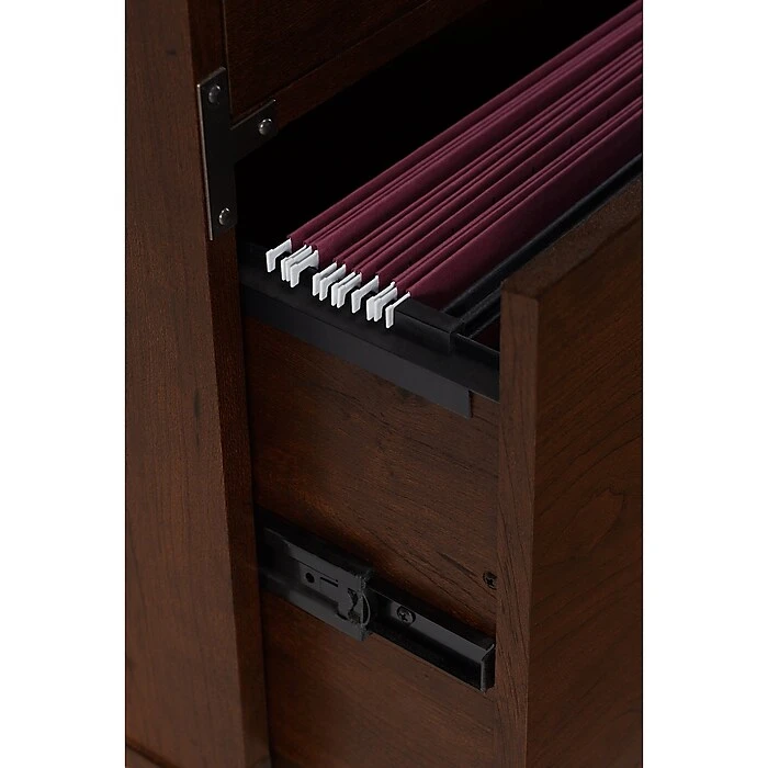 Office By Kathy Ireland® Ironworks 2 Drawer Mobile File Cabinet, Coastal Cherry (KI50202-03) 3 Office By Kathy Ireland® Ironworks 2 Drawer Mobile File Cabinet, Coastal Cherry (KI50202-03) - Image 3