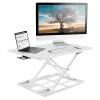 Mount-It! 17" Height Adjustable Sit Stand Desk Converter, White (MI-7929-WHT)