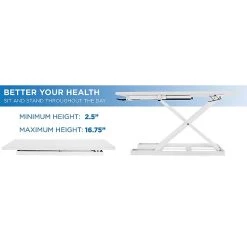 Mount-It! 17" Height Adjustable Sit Stand Desk Converter, White (MI-7929-WHT) -Staples Department Store sp21608006 sc7