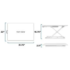 Mount-It! 17" Height Adjustable Sit Stand Desk Converter, White (MI-7929-WHT) -Staples Department Store sp21608008 sc7