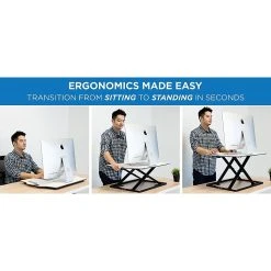 Mount-It! 1.3" -16" Tabletop Standing Desk Converter, White/Silver (MI-7938) 11 Mount-It! 1.3" -16" Tabletop Standing Desk Converter, White/Silver (MI-7938) -Staples Department Store sp21608011 sc7