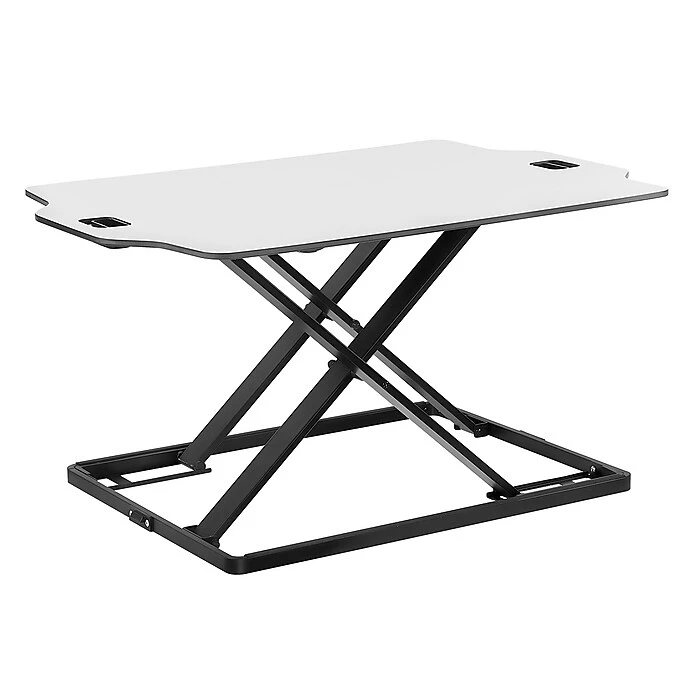 Mount-It! 1.3" -16" Tabletop Standing Desk Converter, White/Silver (MI-7938) 2 Mount-It! 1.3" -16" Tabletop Standing Desk Converter, White/Silver (MI-7938) - Image 2