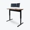 Luxor Furniture 56" Pneumatic Adjustable Desk, Teak Top (SPN56F-BK/TK)