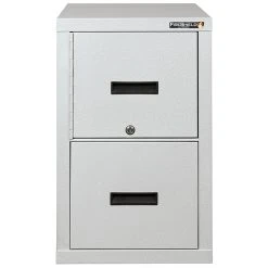 FireKing® FireShield 2-Drawer Vertical File Cabinet, Letter/Legal, Arctic White (2S1822-DDSSF)